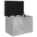 Bancă de depozitare, gri beton, 62x42x45 cm, lemn prelucrat - WALTI WALTI