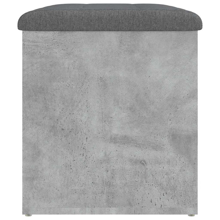 Bancă de depozitare, gri beton, 62x42x45 cm, lemn prelucrat - WALTI WALTI