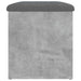 Bancă de depozitare, gri beton, 62x42x45 cm, lemn prelucrat - WALTI WALTI