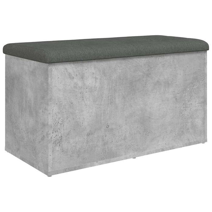 Bancă de depozitare, gri beton, 82x42x45 cm, lemn prelucrat - WALTI WALTI