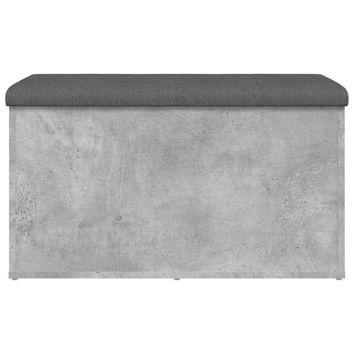 Bancă de depozitare, gri beton, 82x42x45 cm, lemn prelucrat - WALTI WALTI