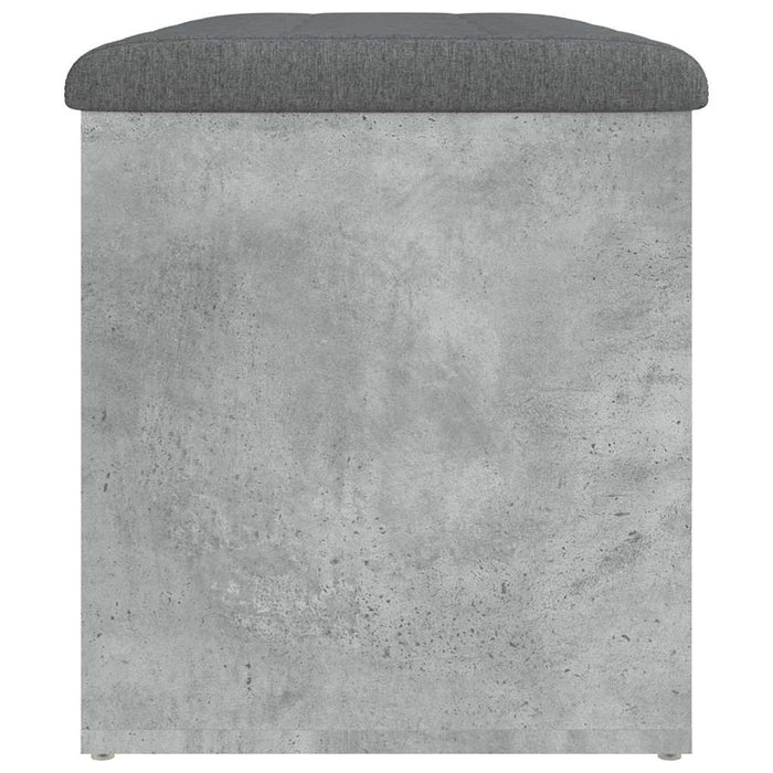 Bancă de depozitare, gri beton, 82x42x45 cm, lemn prelucrat - WALTI WALTI