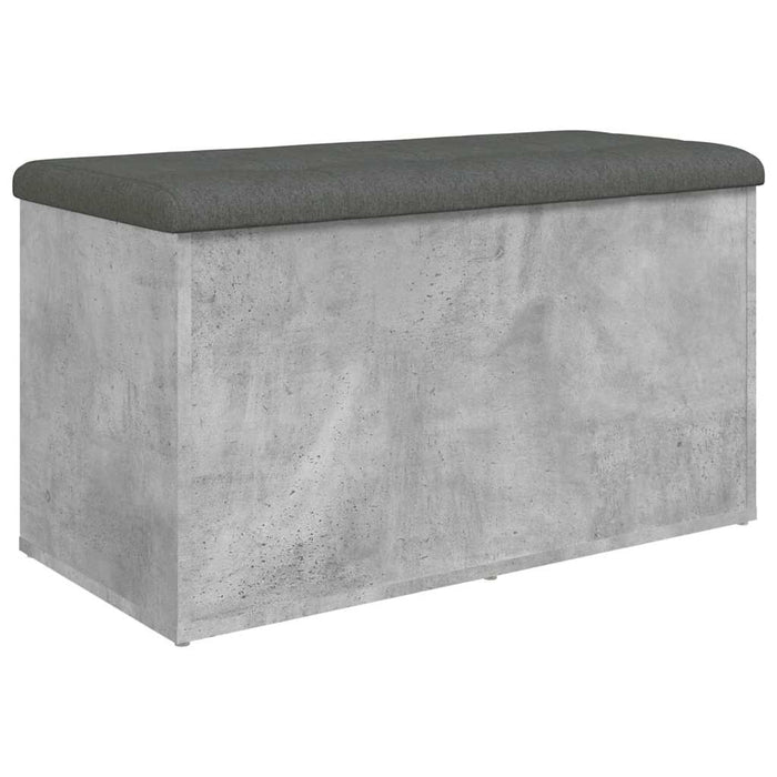 Bancă de depozitare, gri beton, 82x42x45 cm, lemn prelucrat - WALTI WALTI