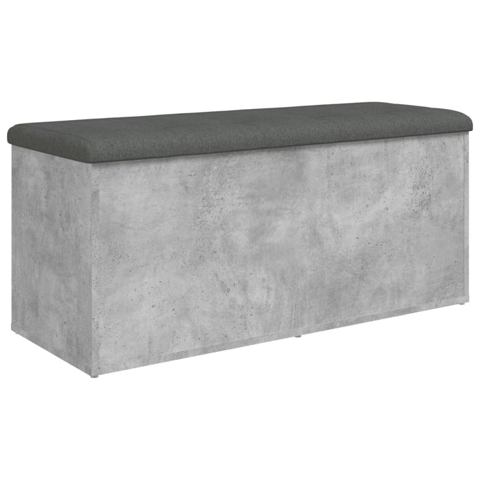 Bancă de depozitare, gri beton, 102x42x45 cm, lemn prelucrat WALTI