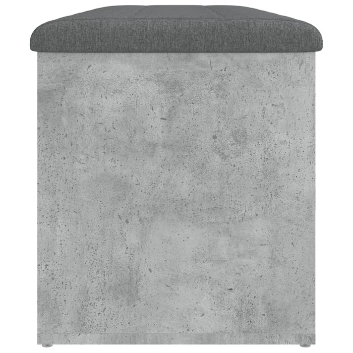 Bancă de depozitare, gri beton, 102x42x45 cm, lemn prelucrat WALTI