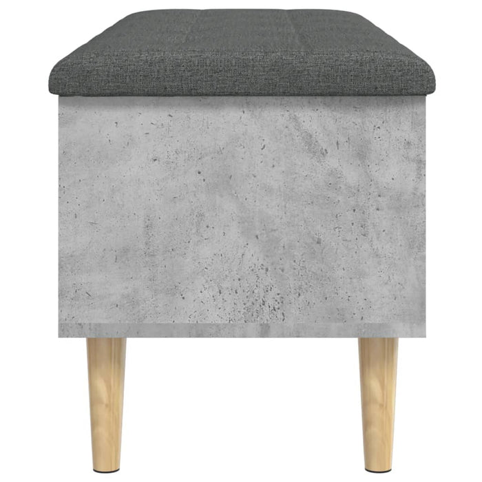 Bancă de depozitare, gri beton, 102x42x46 cm, lemn prelucrat WALTI