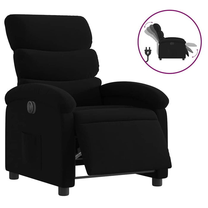 Fotoliu rabatabil electric, negru, material textil - WALTI WALTI