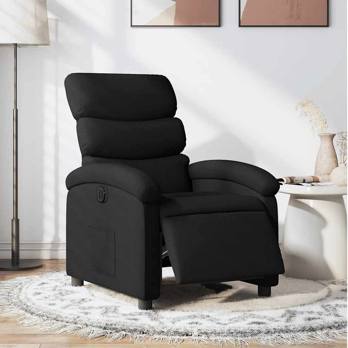 Fotoliu rabatabil electric, negru, material textil - WALTI WALTI