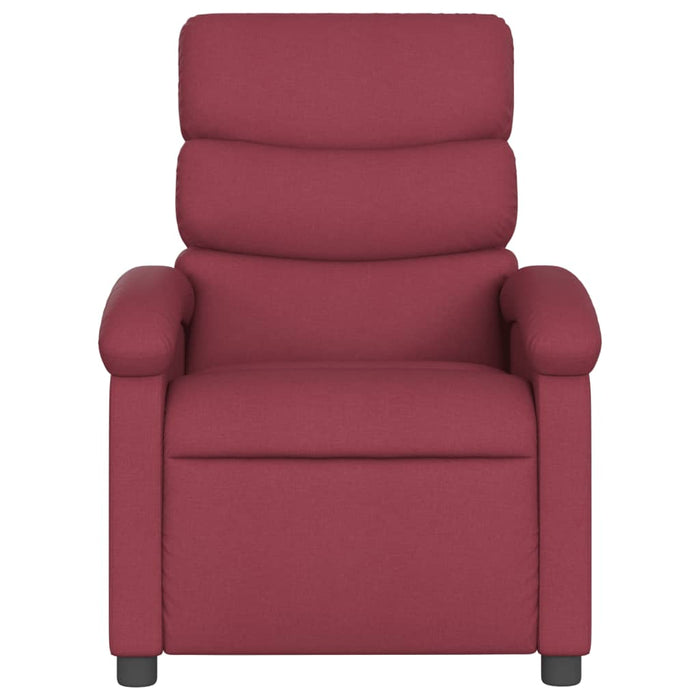 Fotoliu rabatabil electric, roșu vin, material textil WALTI