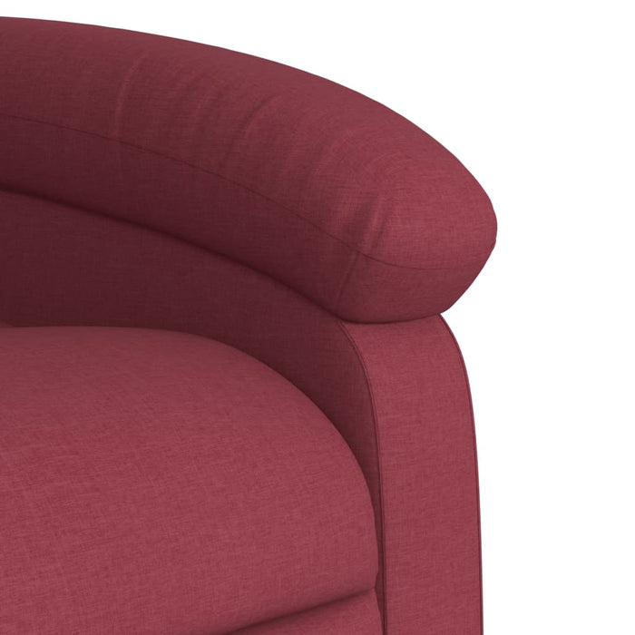 Fotoliu rabatabil electric, roșu vin, material textil WALTI