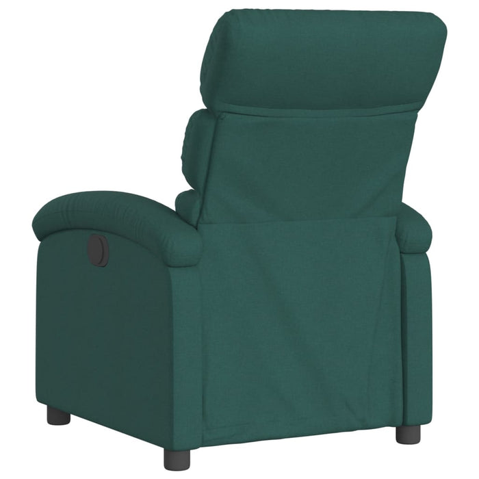 Fotoliu rabatabil electric, verde închis, material textil WALTI