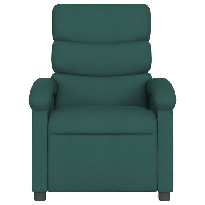 Fotoliu rabatabil electric, verde închis, material textil WALTI