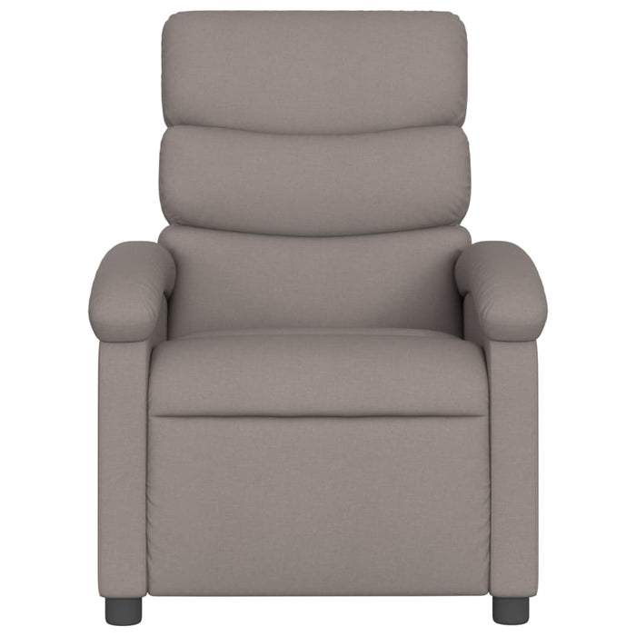 Fotoliu rabatabil electric, gri taupe, material textil WALTI