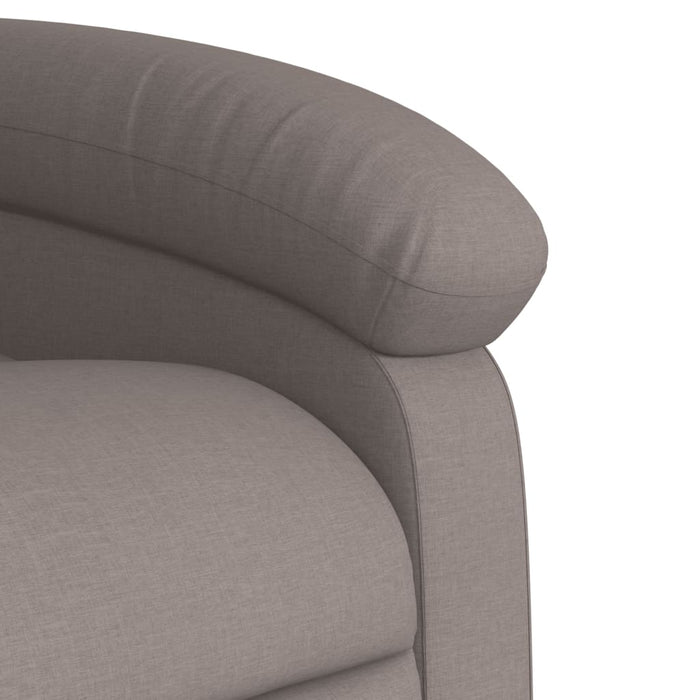 Fotoliu rabatabil electric, gri taupe, material textil WALTI