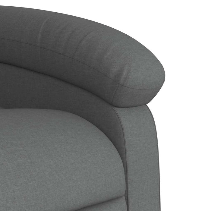 Fotoliu de masaj rabatabil cu ridicare, gri închis, textil - WALTI WALTI