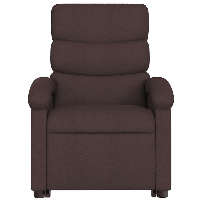 Fotoliu rabatabil de masaj, cu ridicare, maro închis, textil - WALTI WALTI