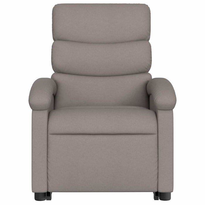 Fotoliu rabatabil de masaj cu ridicare, gri taupe, textil - WALTI WALTI
