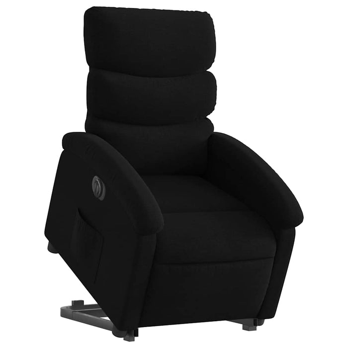 Fotoliu electric rabatabil cu ridicare, negru, textil - WALTI WALTI