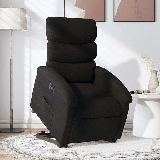 Fotoliu electric rabatabil cu ridicare, negru, textil - WALTI WALTI
