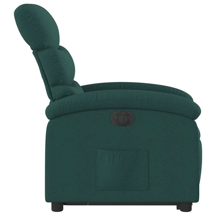 Fotoliu electric rabatabil cu ridicare, verde închis, textil WALTI