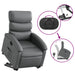 Fotoliu rabatabil cu ridicare, gri, piele ecologică - WALTI WALTI
