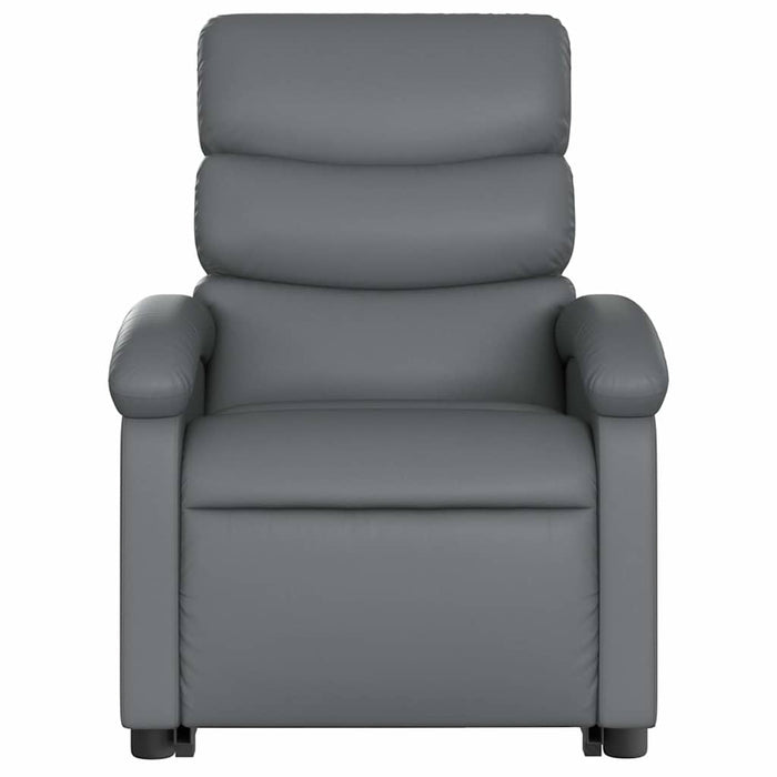Fotoliu rabatabil cu ridicare, gri, piele ecologică - WALTI WALTI