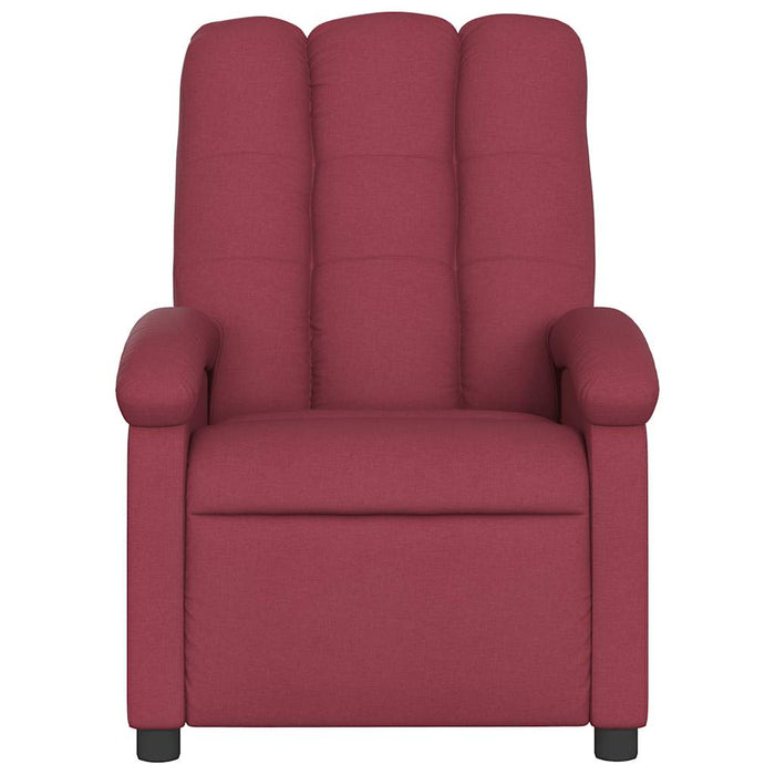 Fotoliu rabatabil electric, roșu vin, material textil WALTI