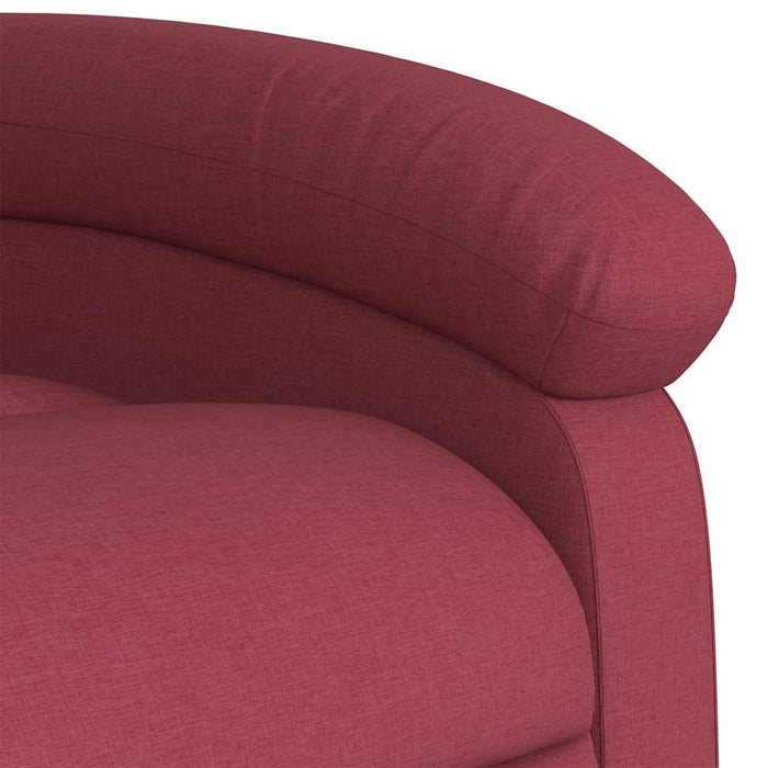 Fotoliu rabatabil electric, roșu vin, material textil WALTI