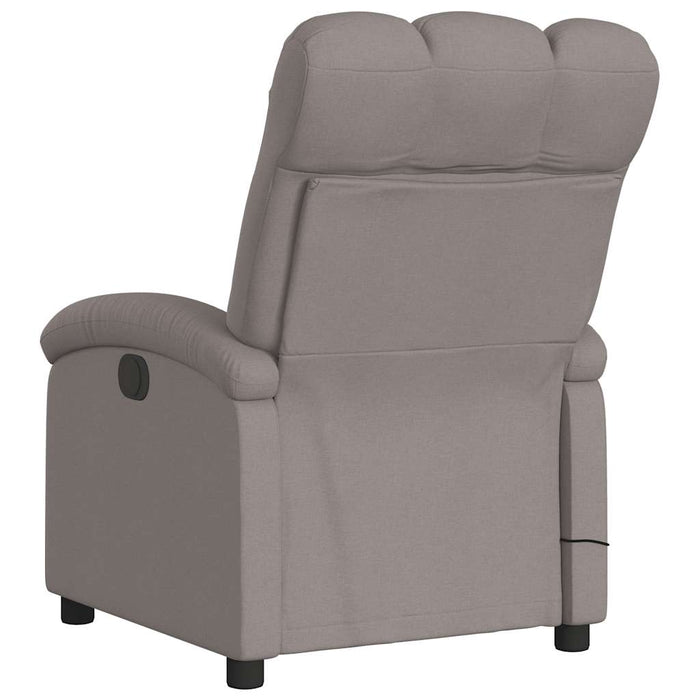 Fotoliu electric de masaj rabatabil, gri taupe, textil - WALTI WALTI