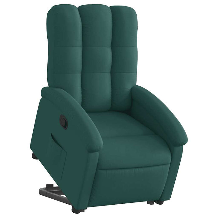 Fotoliu rabatabil ridicare pe verticală, verde închis, textil - WALTI WALTI