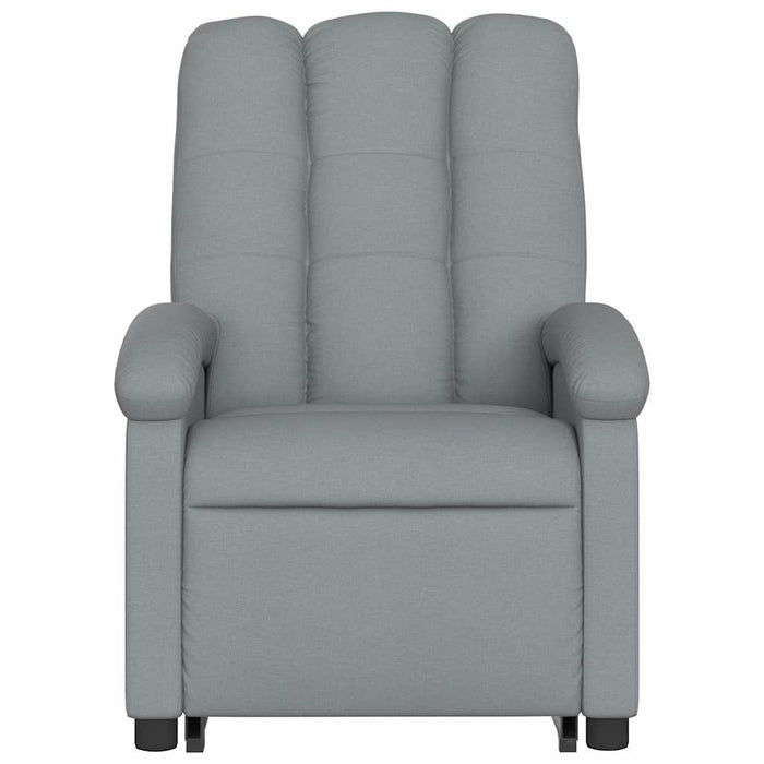 Fotoliu de masaj rabatabil cu ridicare, gri deschis, textil WALTI
