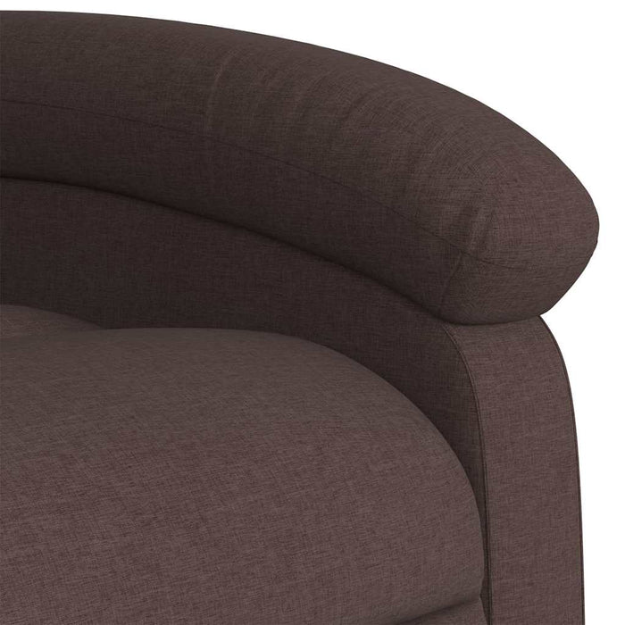 Fotoliu rabatabil de masaj, cu ridicare, maro închis, textil - WALTI WALTI