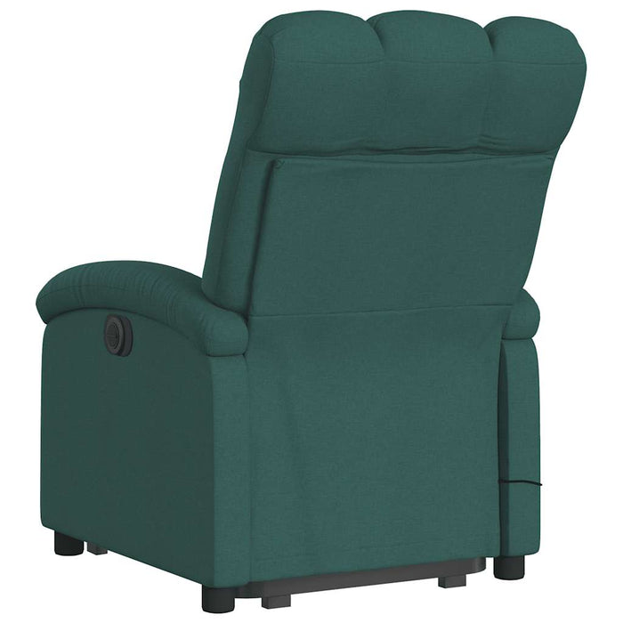 Fotoliu rabatabil de masaj, cu ridicare, verde închis, textil - WALTI WALTI