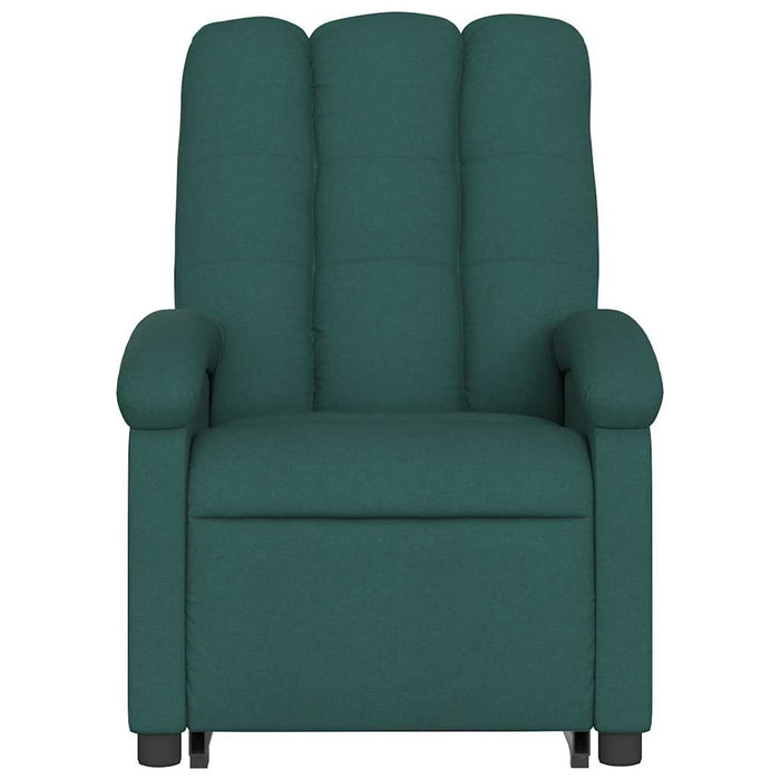 Fotoliu rabatabil de masaj, cu ridicare, verde închis, textil - WALTI WALTI