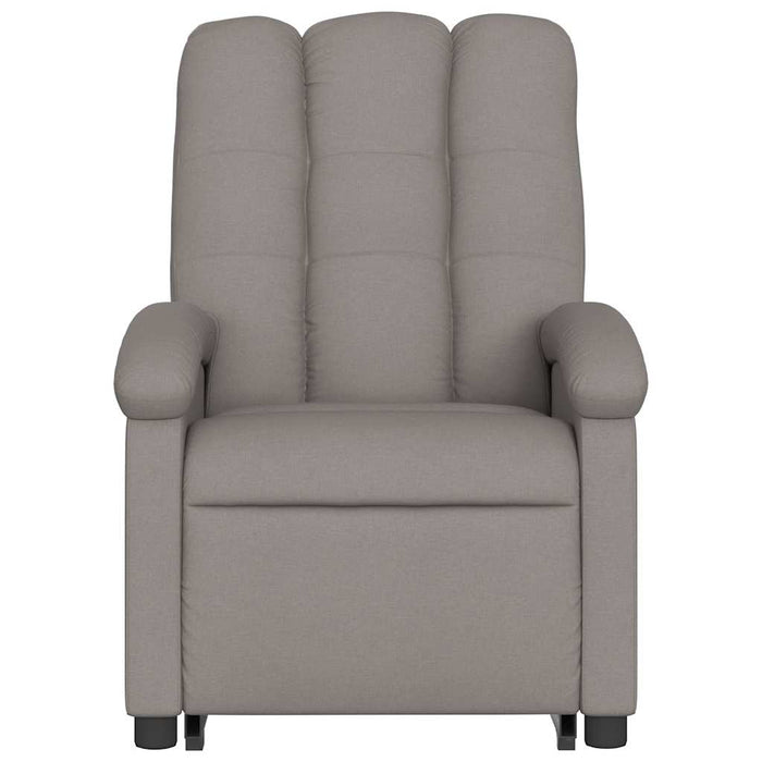 Fotoliu rabatabil de masaj cu ridicare, gri taupe, textil - WALTI WALTI