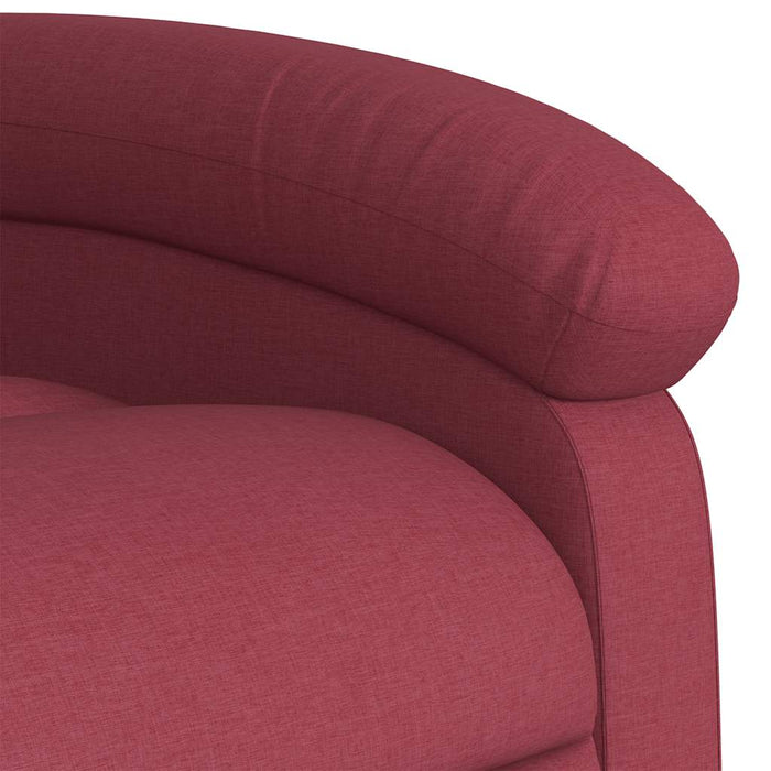 Fotoliu electric rabatabil cu ridicare, roșu vin, textil - WALTI WALTI