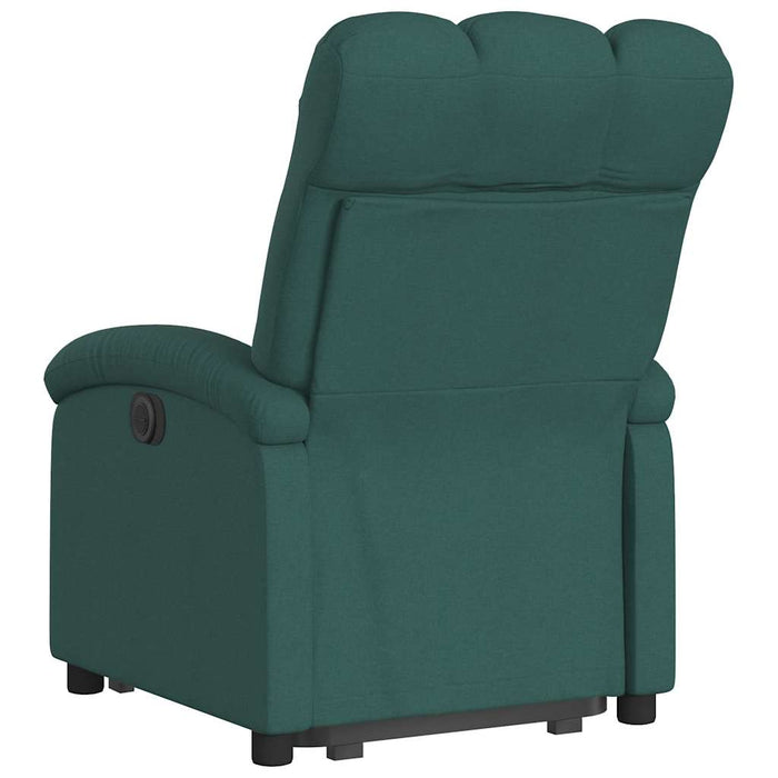 Fotoliu electric rabatabil cu ridicare, verde închis, textil WALTI