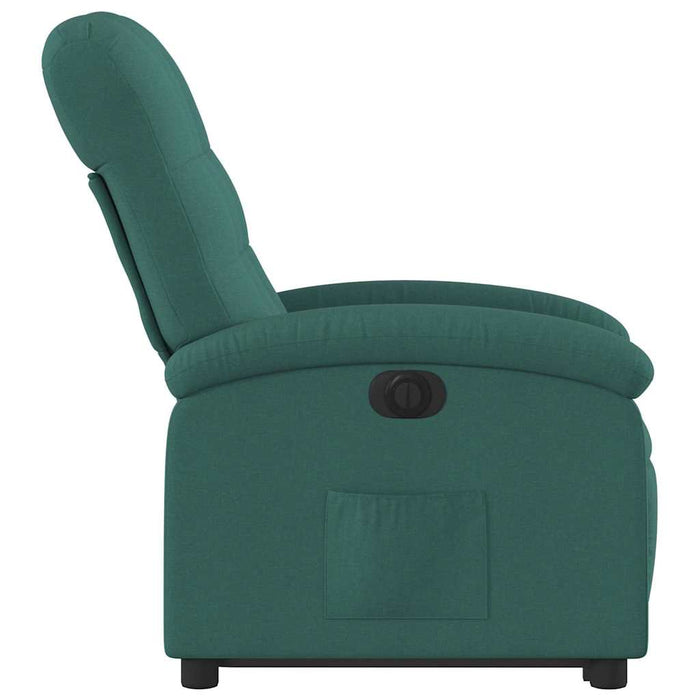Fotoliu electric rabatabil cu ridicare, verde închis, textil WALTI