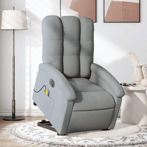 Fotoliu electric masaj rabatabil cu ridicare, gri închis textil - WALTI WALTI