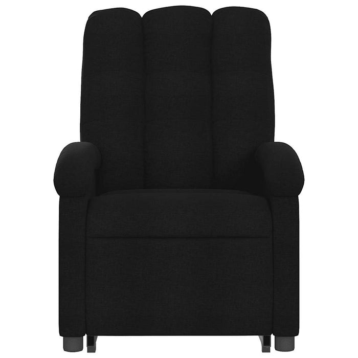 Fotoliu electric de masaj rabatabil cu ridicare, negru, textil WALTI