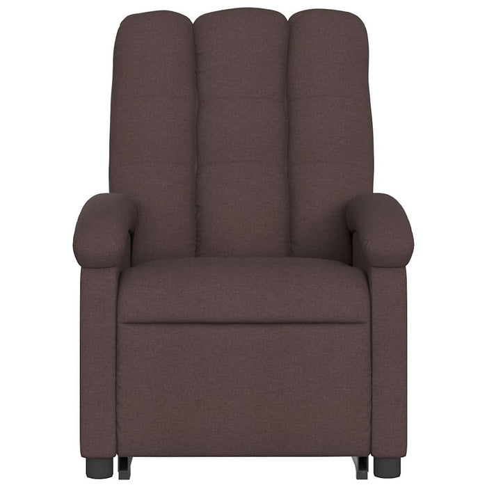 Fotoliu electric masaj rabatabil cu ridicare maro închis textil - WALTI WALTI