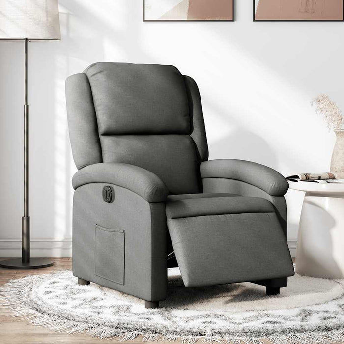 Fotoliu rabatabil electric, gri închis, material textil - WALTI WALTI