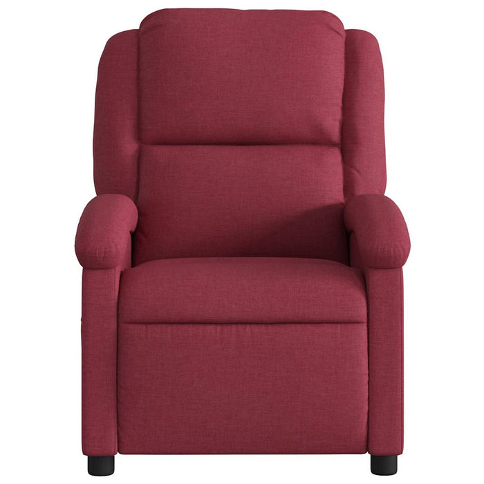 Fotoliu rabatabil electric, roșu vin, material textil - WALTI WALTI