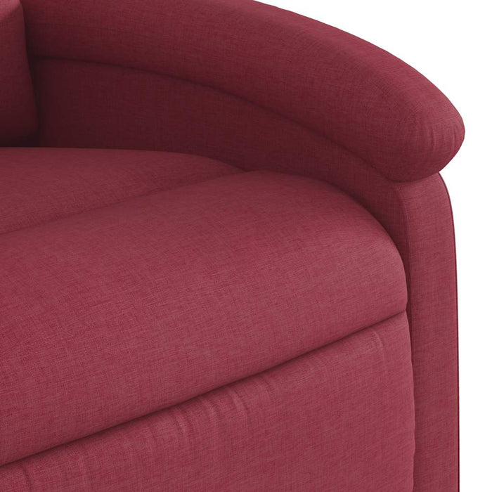 Fotoliu rabatabil electric, roșu vin, material textil - WALTI WALTI