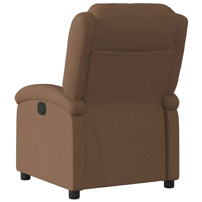 Fotoliu rabatabil electric, maro, material textil WALTI