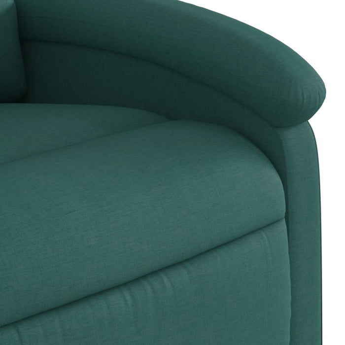 Fotoliu rabatabil electric, verde închis, material textil WALTI