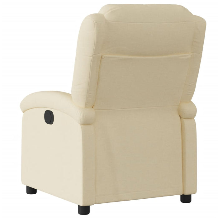 Fotoliu rabatabil electric, crem, material textil - WALTI WALTI