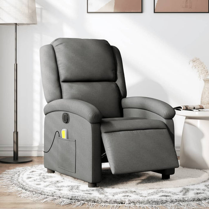 Fotoliu electric de masaj rabatabil, gri închis, textil - WALTI WALTI