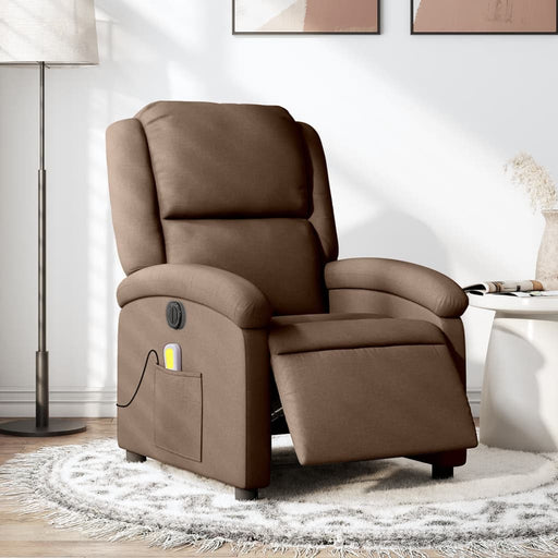 Fotoliu electric de masaj rabatabil, maro, textil - WALTI WALTI