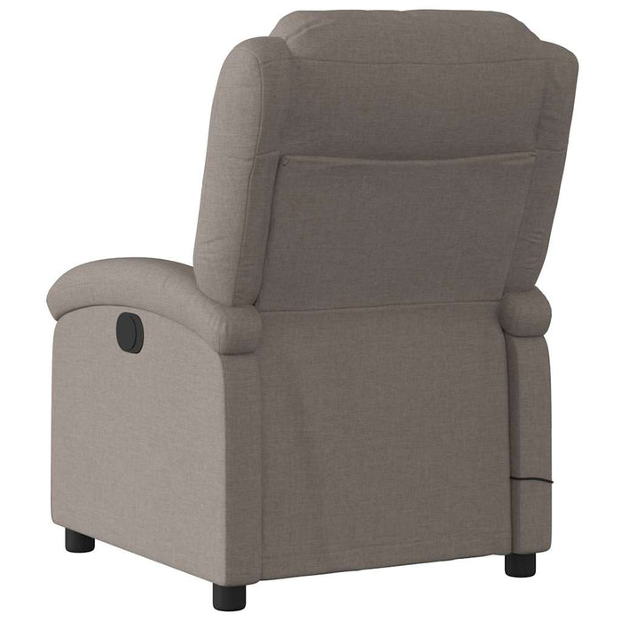 Fotoliu electric de masaj rabatabil, gri taupe, textil WALTI
